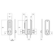 Lockwood Digital Door Lock Entrance Set Satin Chrome 530DXSC *Display Pack* gallery detail image