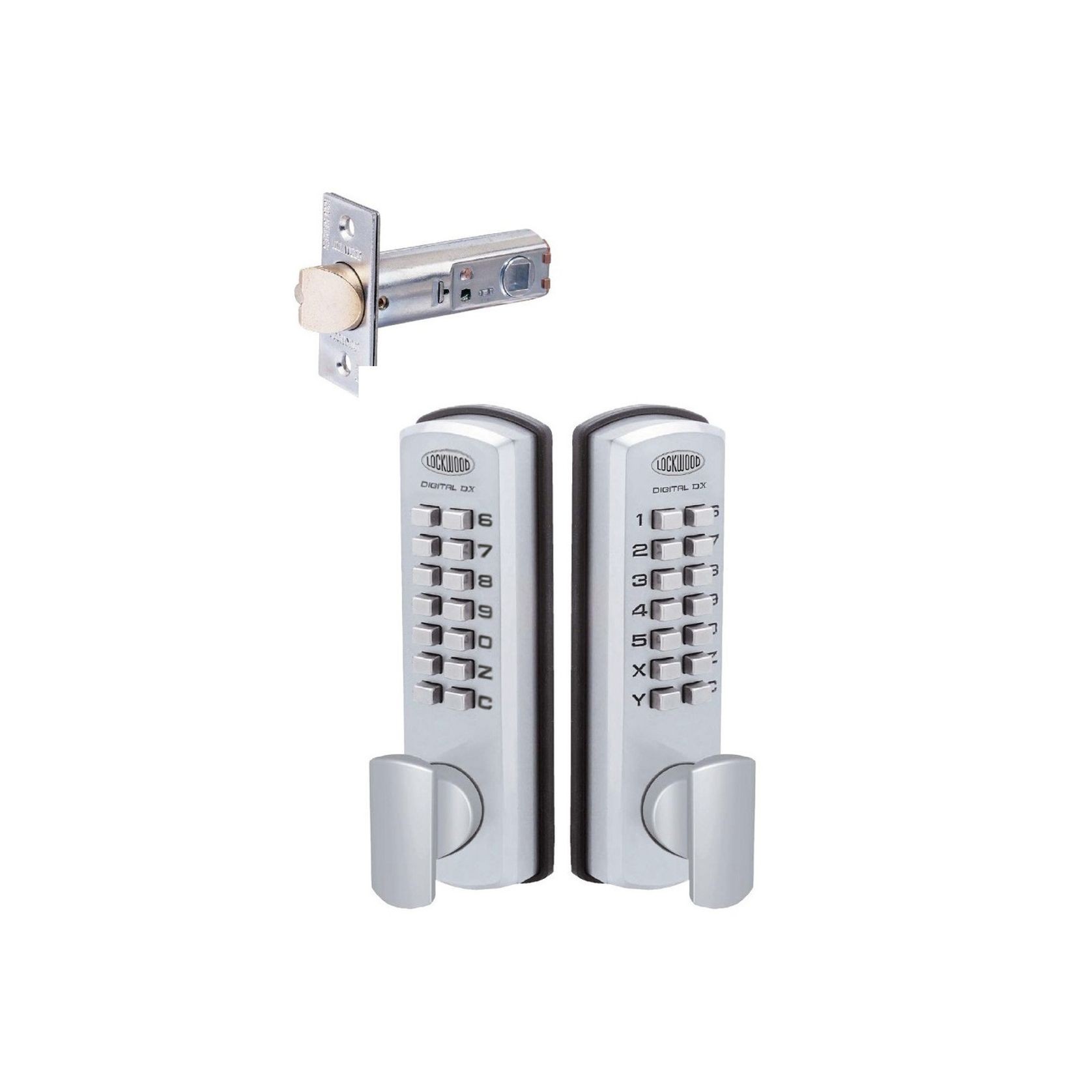 Lockwood Digital Lockset Double Keypad Satin Chrome gallery detail image
