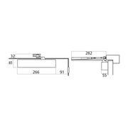 Lockwood EN2-6 Standard Arm Door Closer Fire Rated Silver 7726DASIL gallery detail image