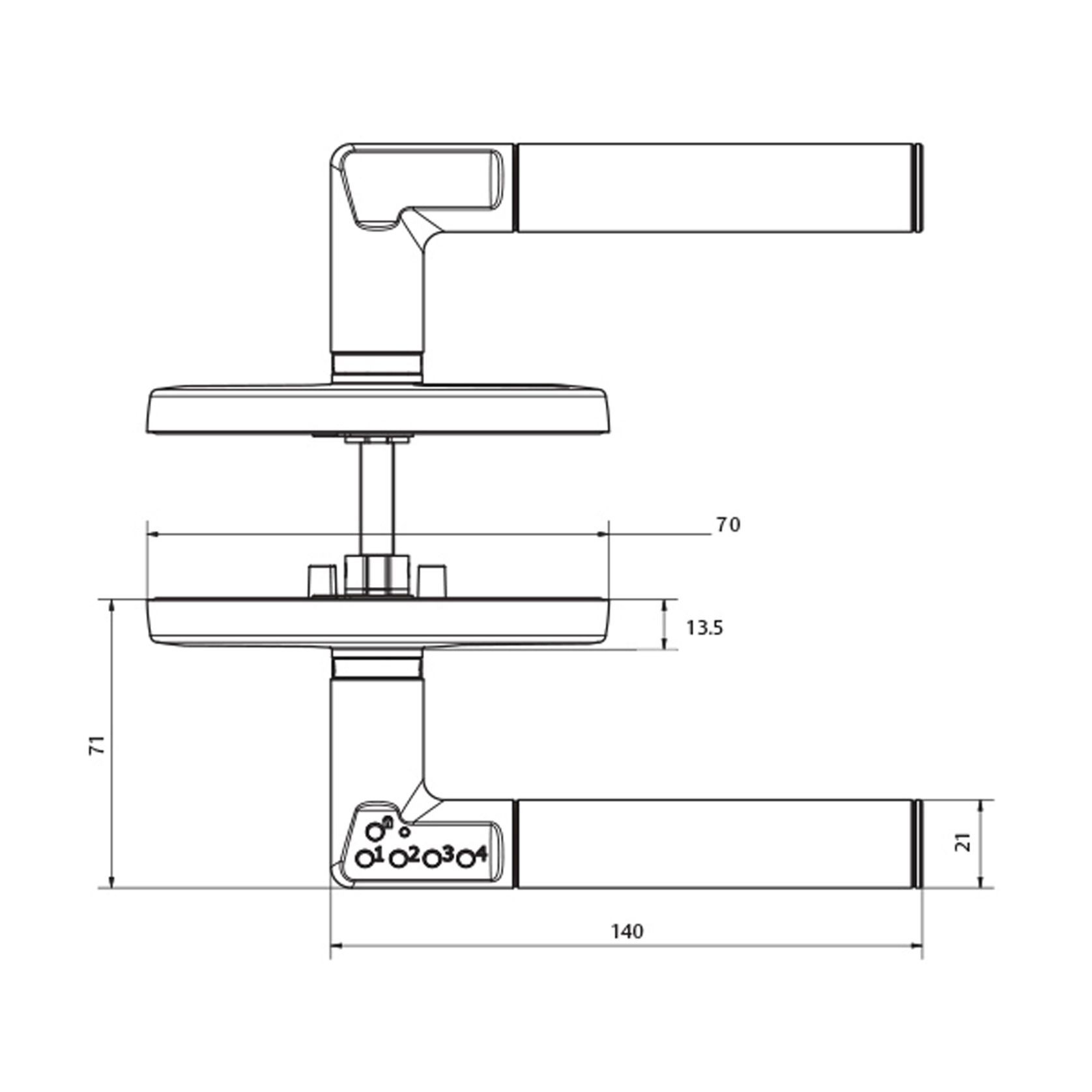 Lockwood Electronic Lock Code Door Lever Right Hand Stainless Steel 8816RSS gallery detail image