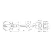 Lockwood Door Lever Passage Set Commercial Grade Fire Rated Satin Chrome 931SC gallery detail image