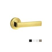 Lockwood 101 Door Lever on Round Rose Full Set gallery detail image