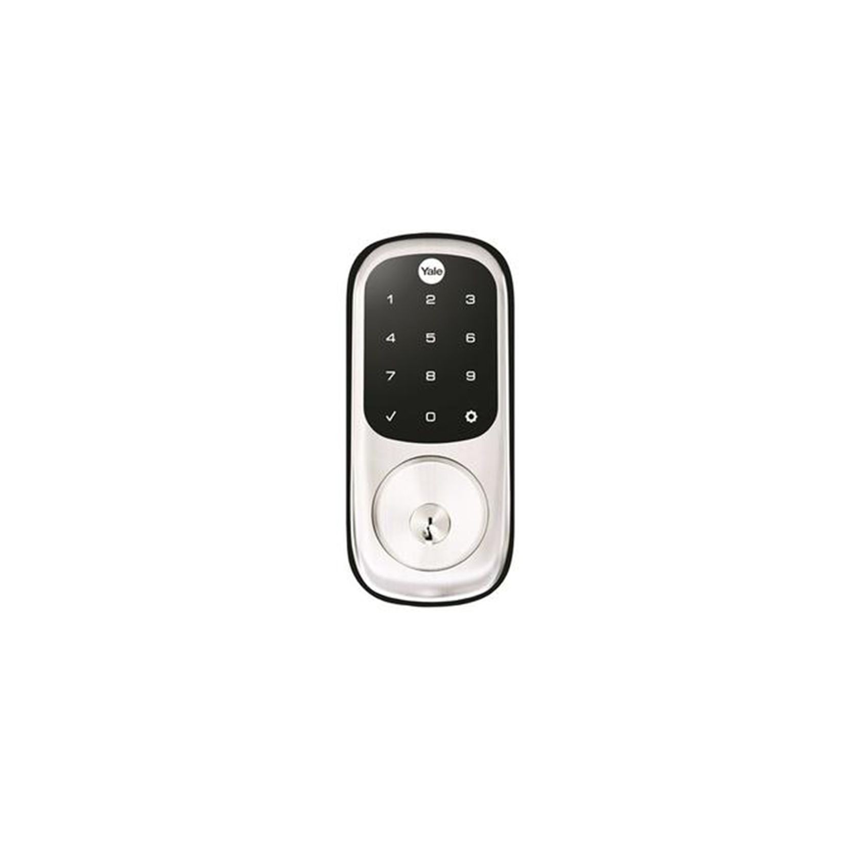 Yale Assure Keyed Electronic Deadbolt Satin Chrome gallery detail image