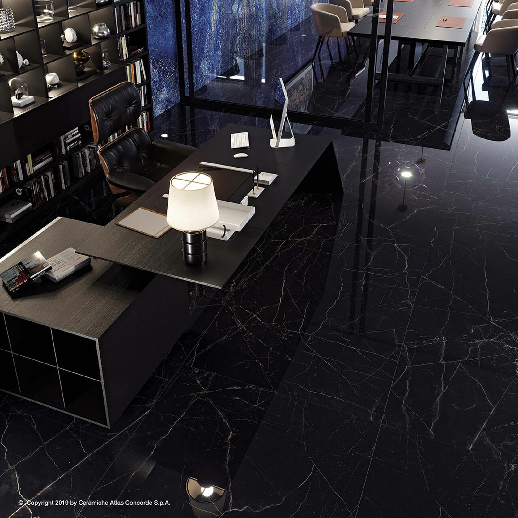 Marvel Atlantis Matt XL Marble Tile gallery detail image