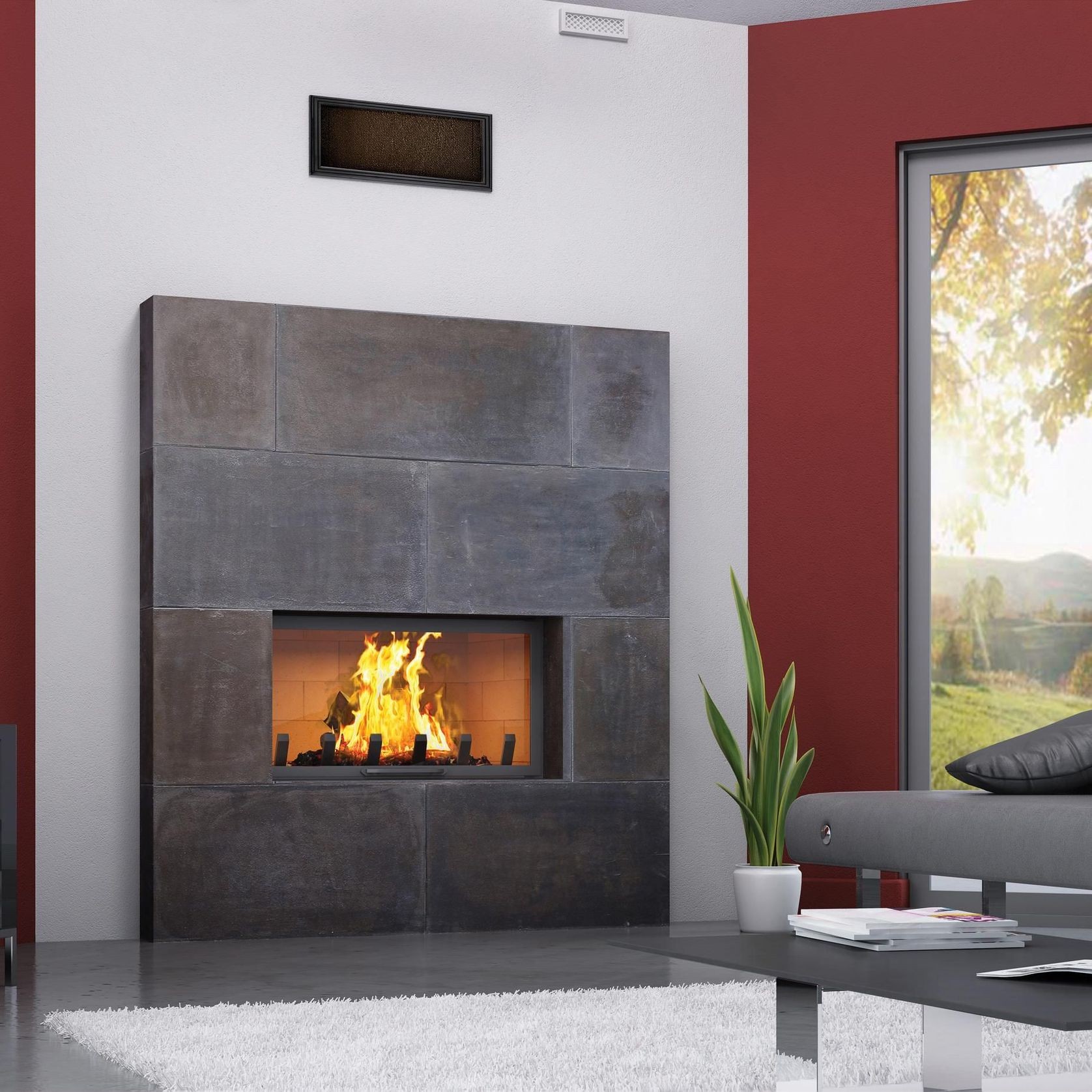 Axis H1200  Single Sided Fireplace gallery detail image