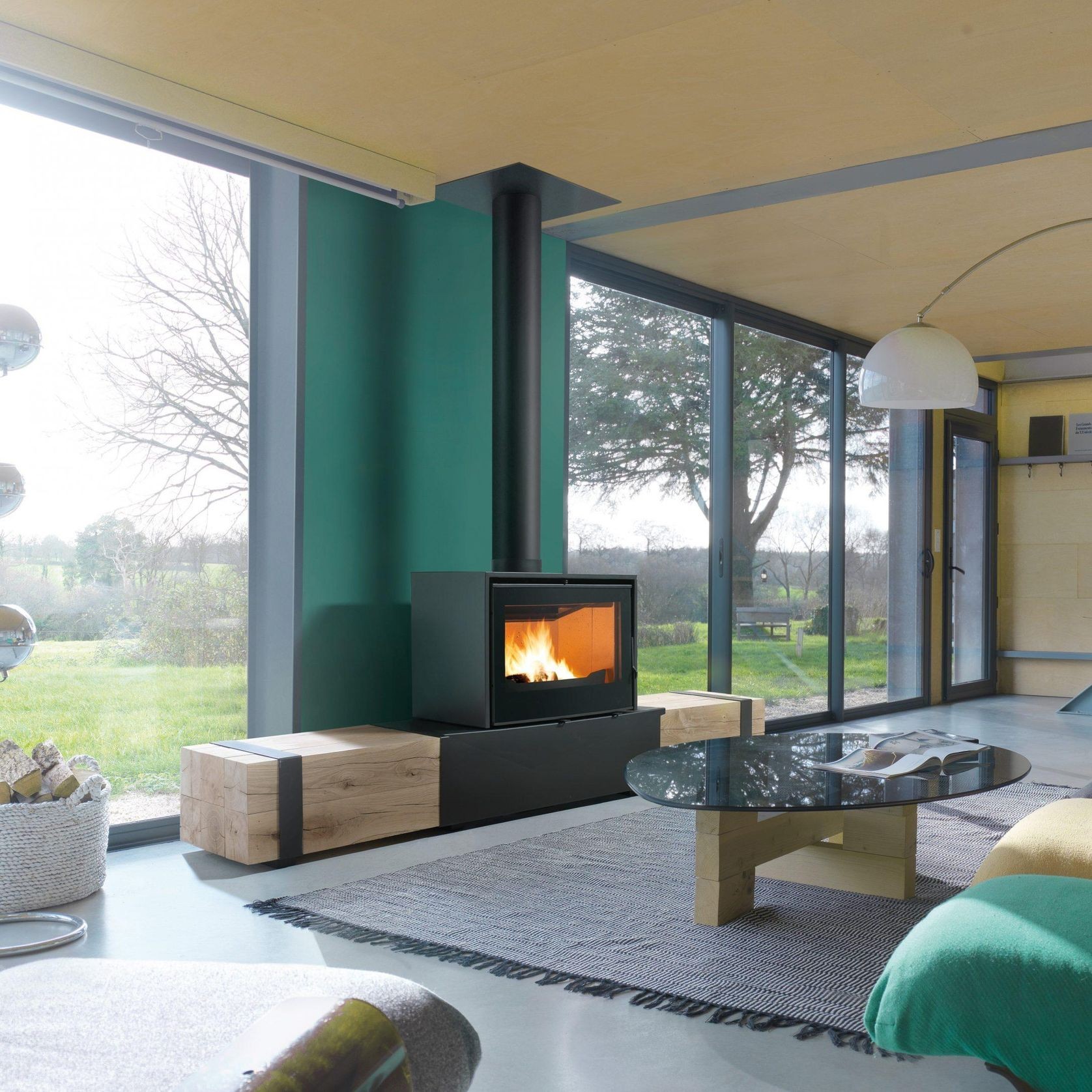 Axis L1000 Freestanding Wood Fireplace gallery detail image