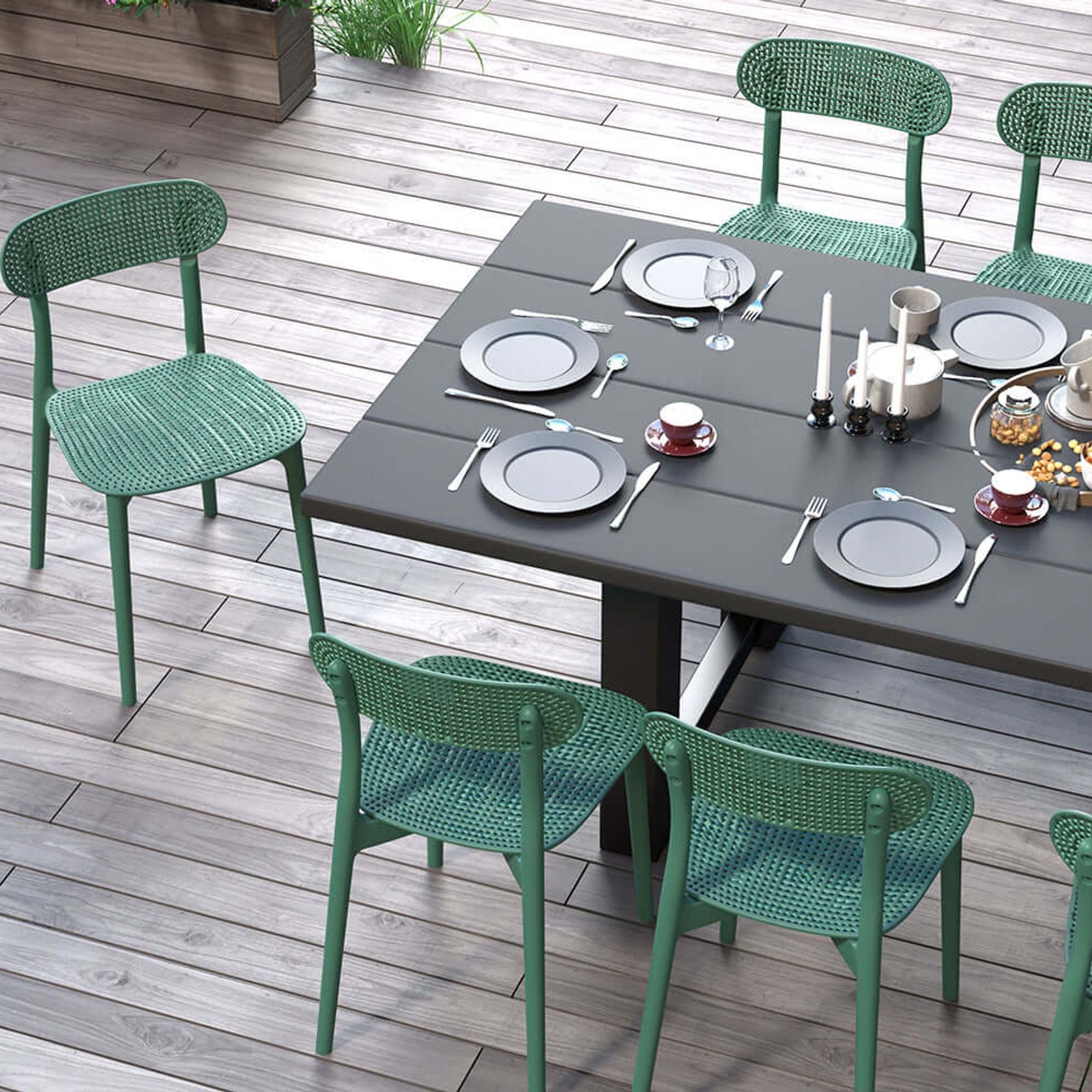 Abby Outdoor Patio Dining Chair gallery detail image