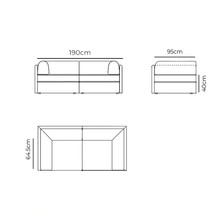 Addy 3 Seater Sofa - Copenhagen Espresso gallery detail image