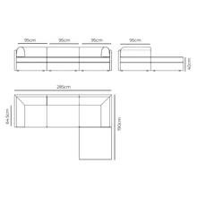 Addy 4 Seater Chaise Sofa gallery detail image