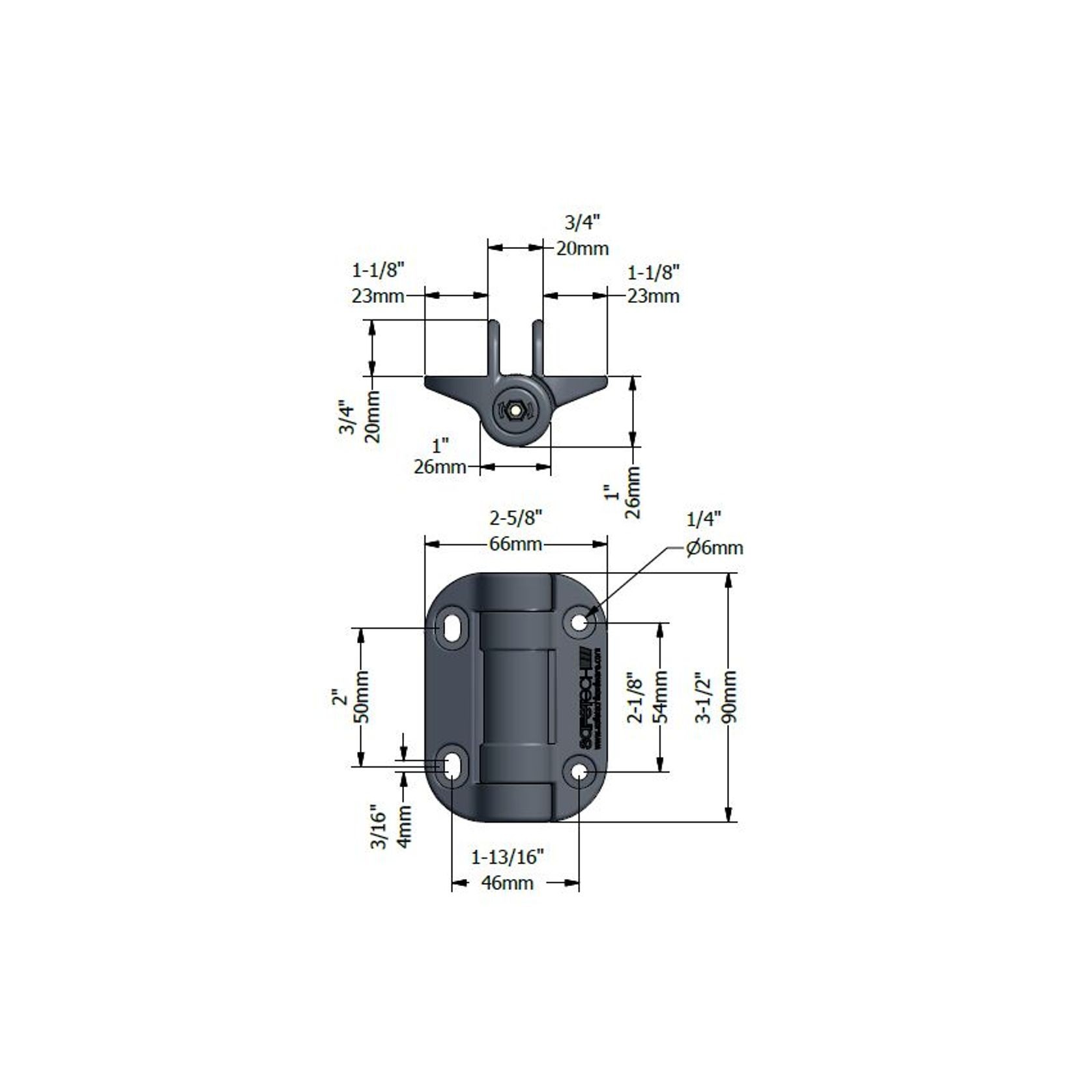 Adjustable Heavy Duty Gate Hinge - Pair gallery detail image
