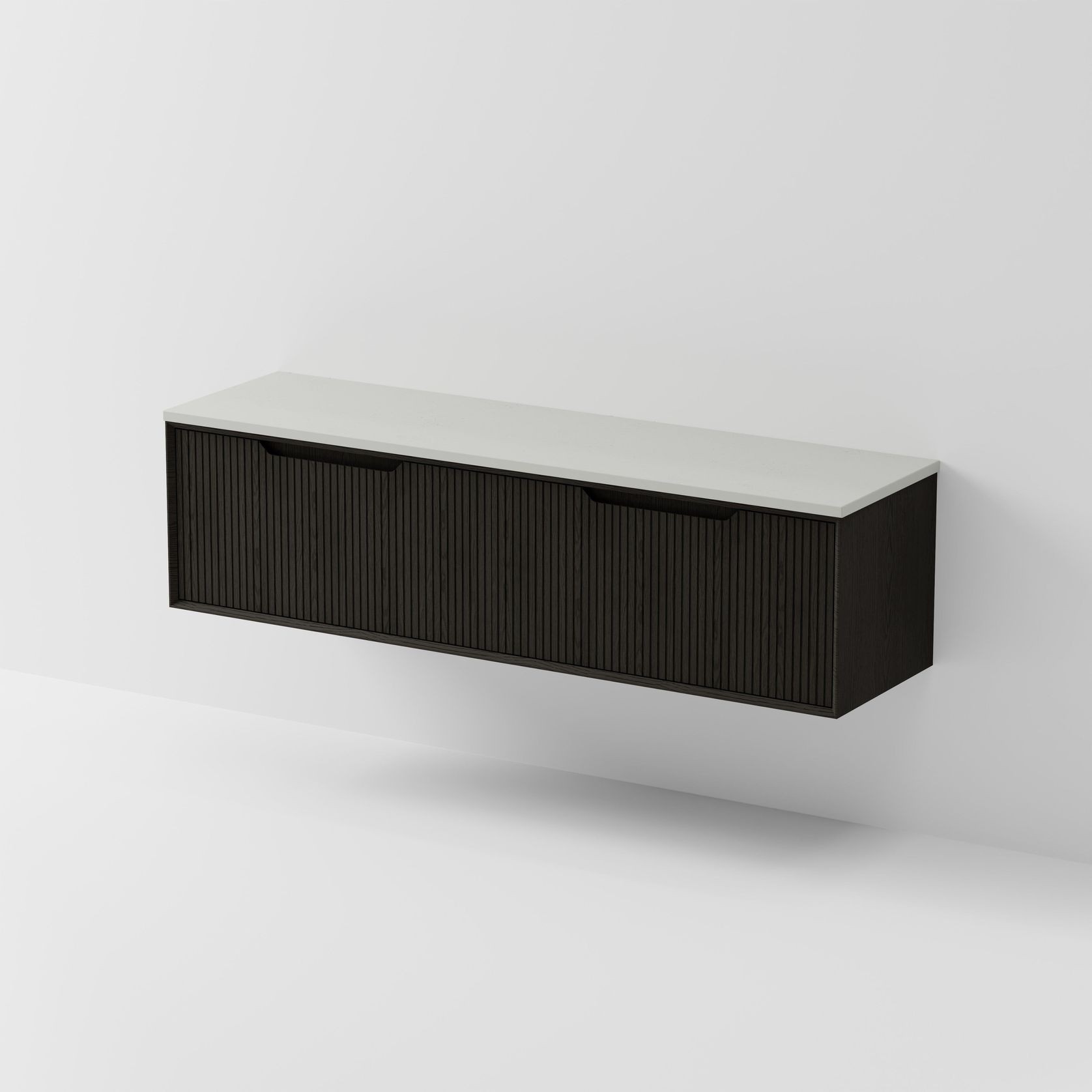 Aria 1800DB Vanity | Concrete Slab Top gallery detail image