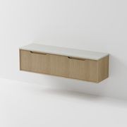 Aria 1800DB Vanity | Concrete Slab Top gallery detail image