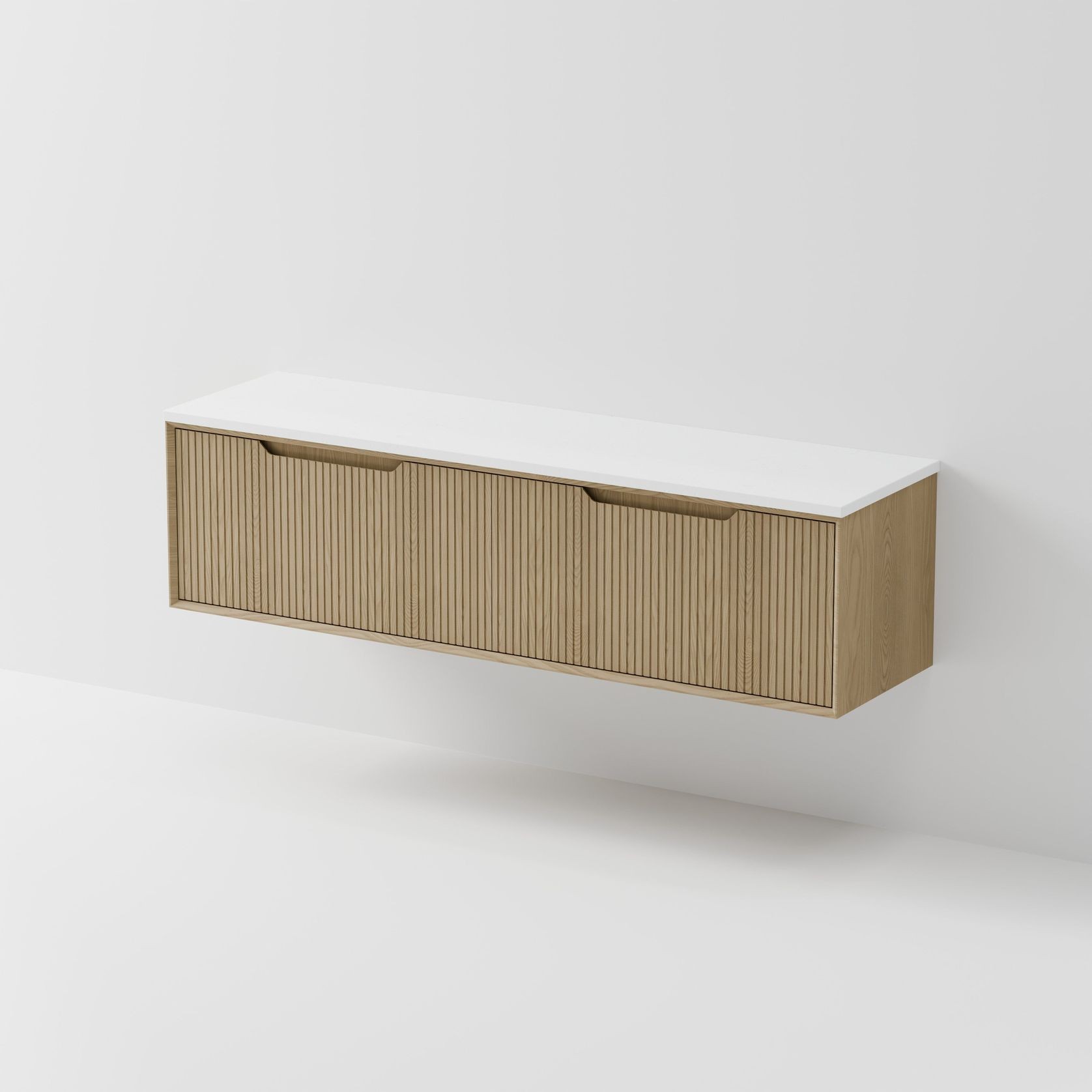 Aria 1800DB Vanity | Concrete Slab Top gallery detail image