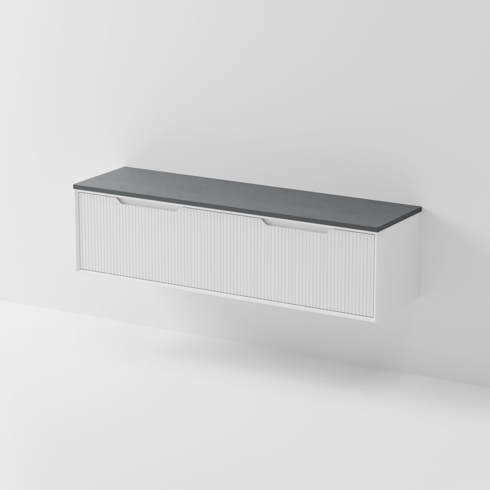 Aria 1800DB Vanity | Concrete Slab Top gallery detail image