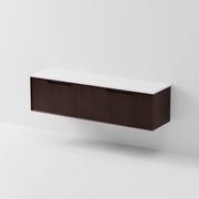 Aria 1800DB Vanity | Concrete Slab Top gallery detail image