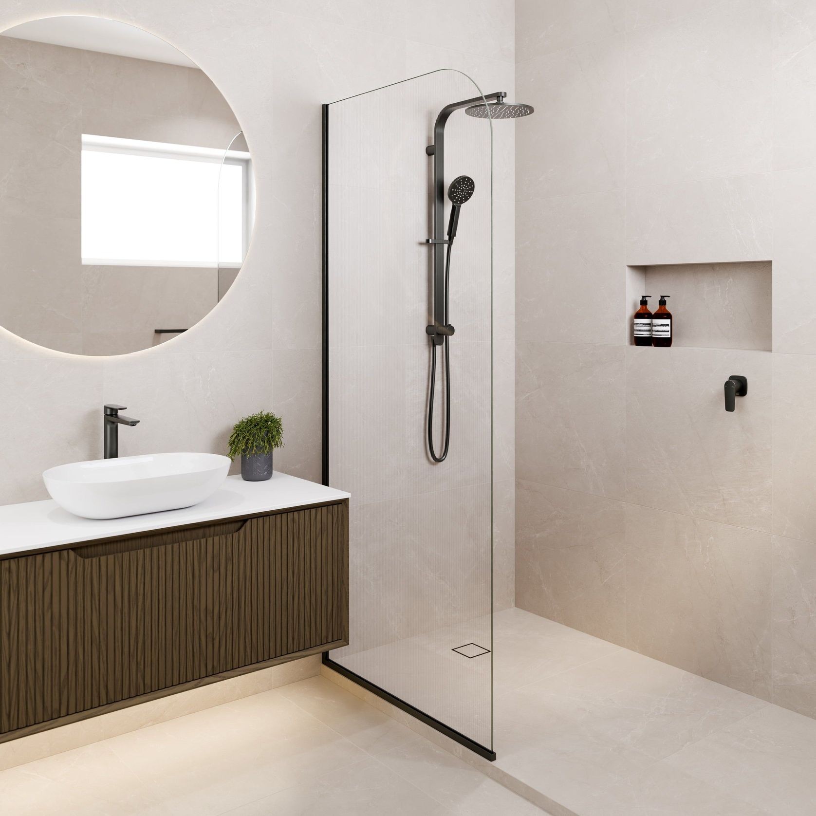 Versa Square Tiled Shower Waste & Full Undermount Kit gallery detail image