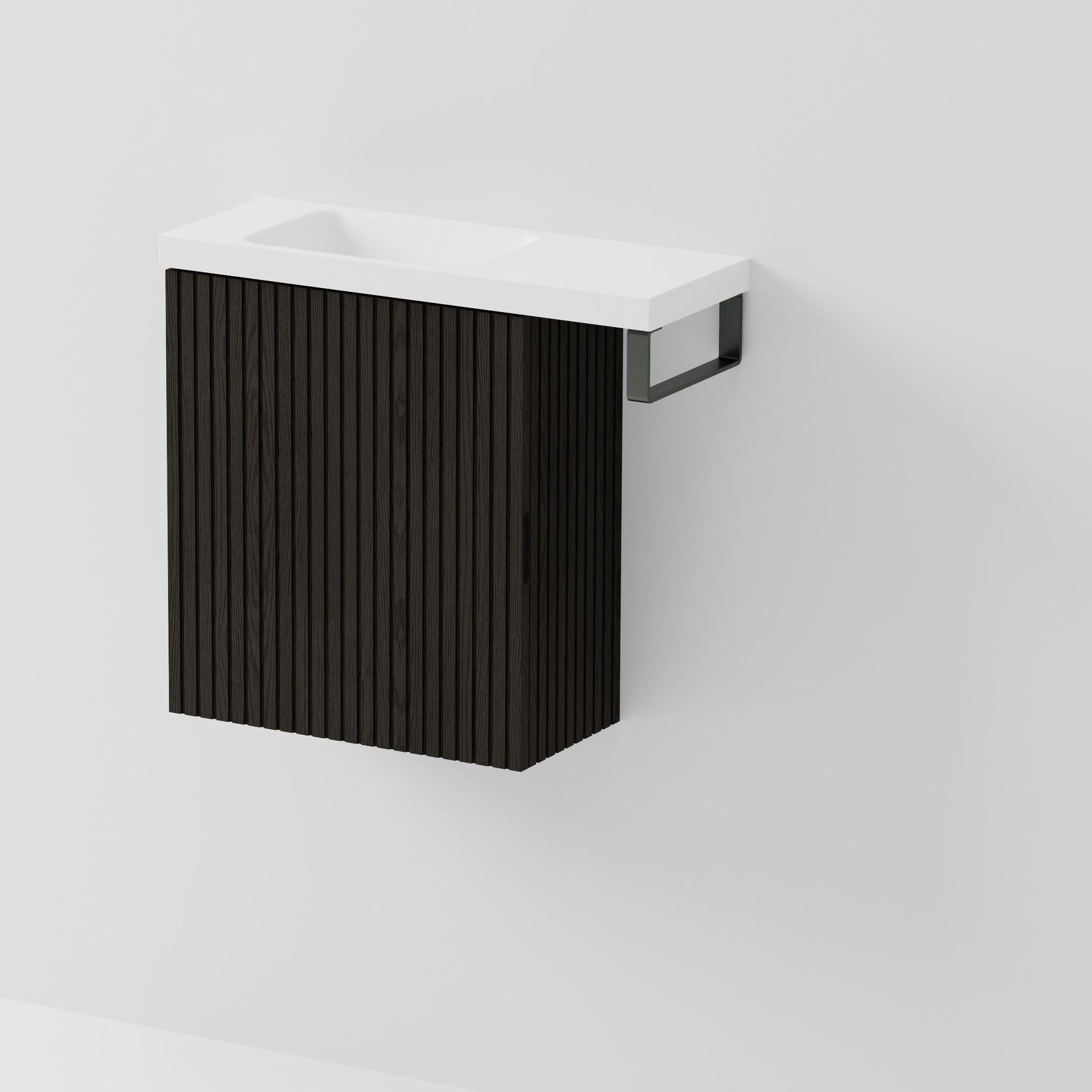 Aria 450 WC Vanity with Offset 600 Basin & Towel Rail gallery detail image
