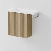 Aria 450 WC Vanity with Offset 600 Basin & Towel Rail gallery detail image