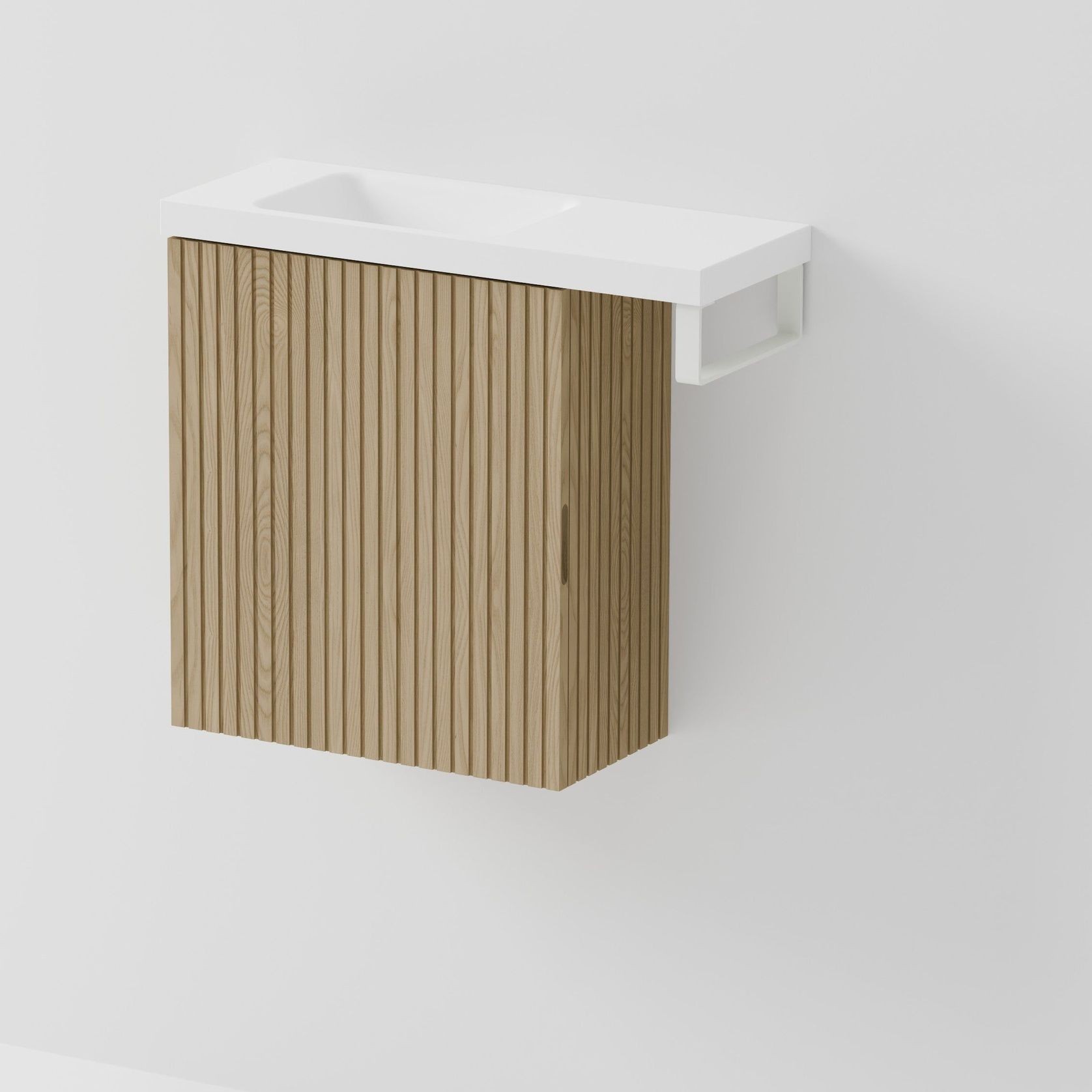 Aria 450 WC Vanity with Offset 600 Basin & Towel Rail gallery detail image