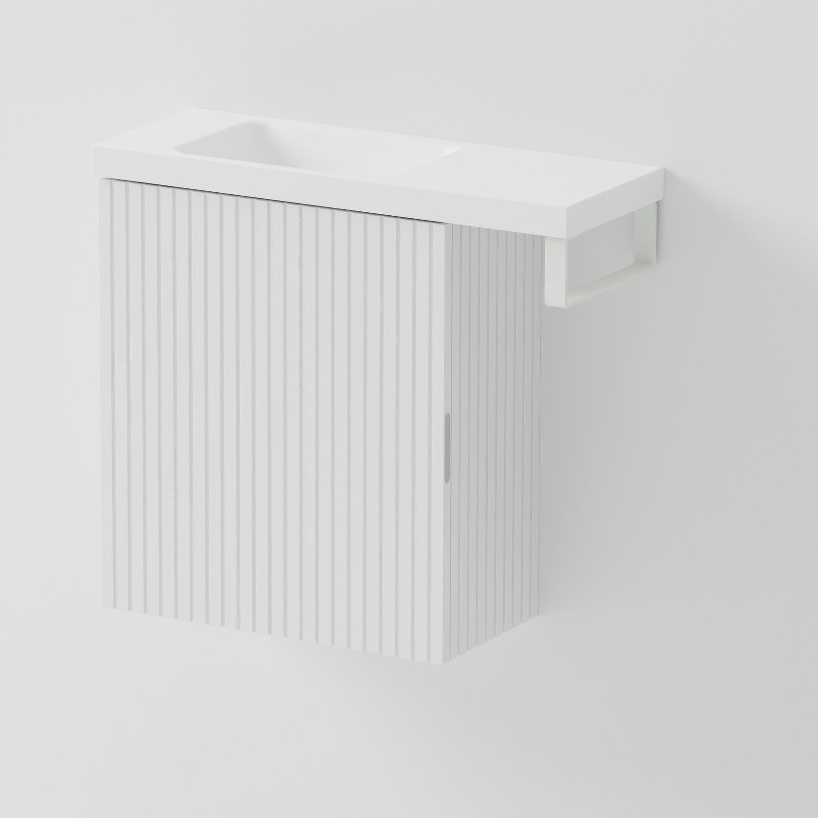 Aria 450 WC Vanity with Offset 600 Basin & Towel Rail gallery detail image