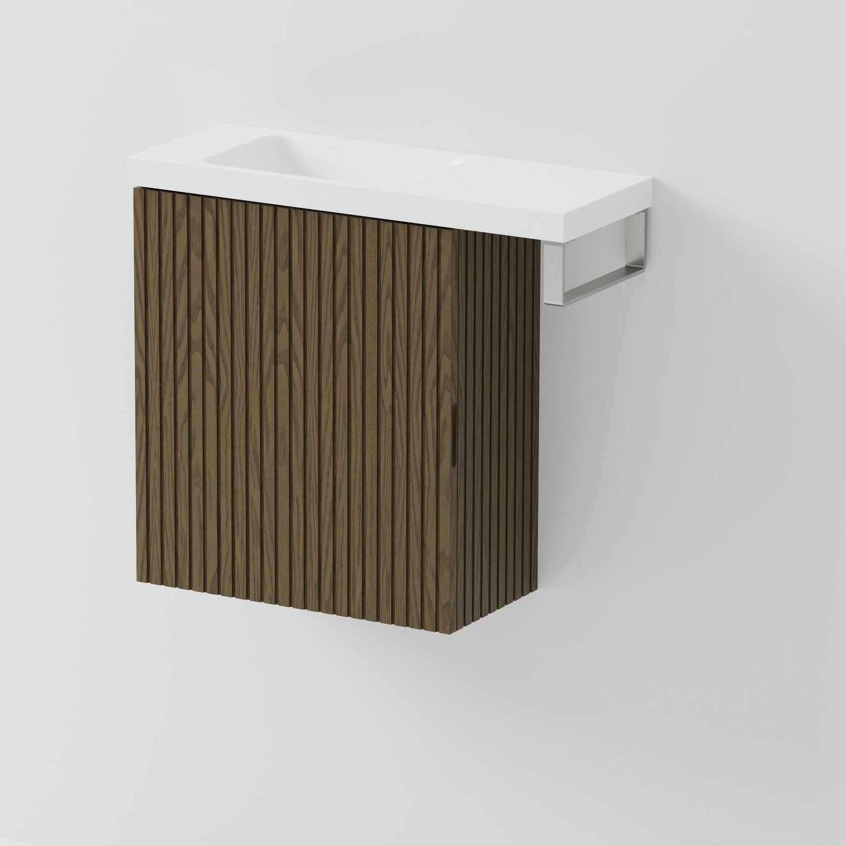 Aria 450 WC Vanity with Offset 600 Basin & Towel Rail gallery detail image