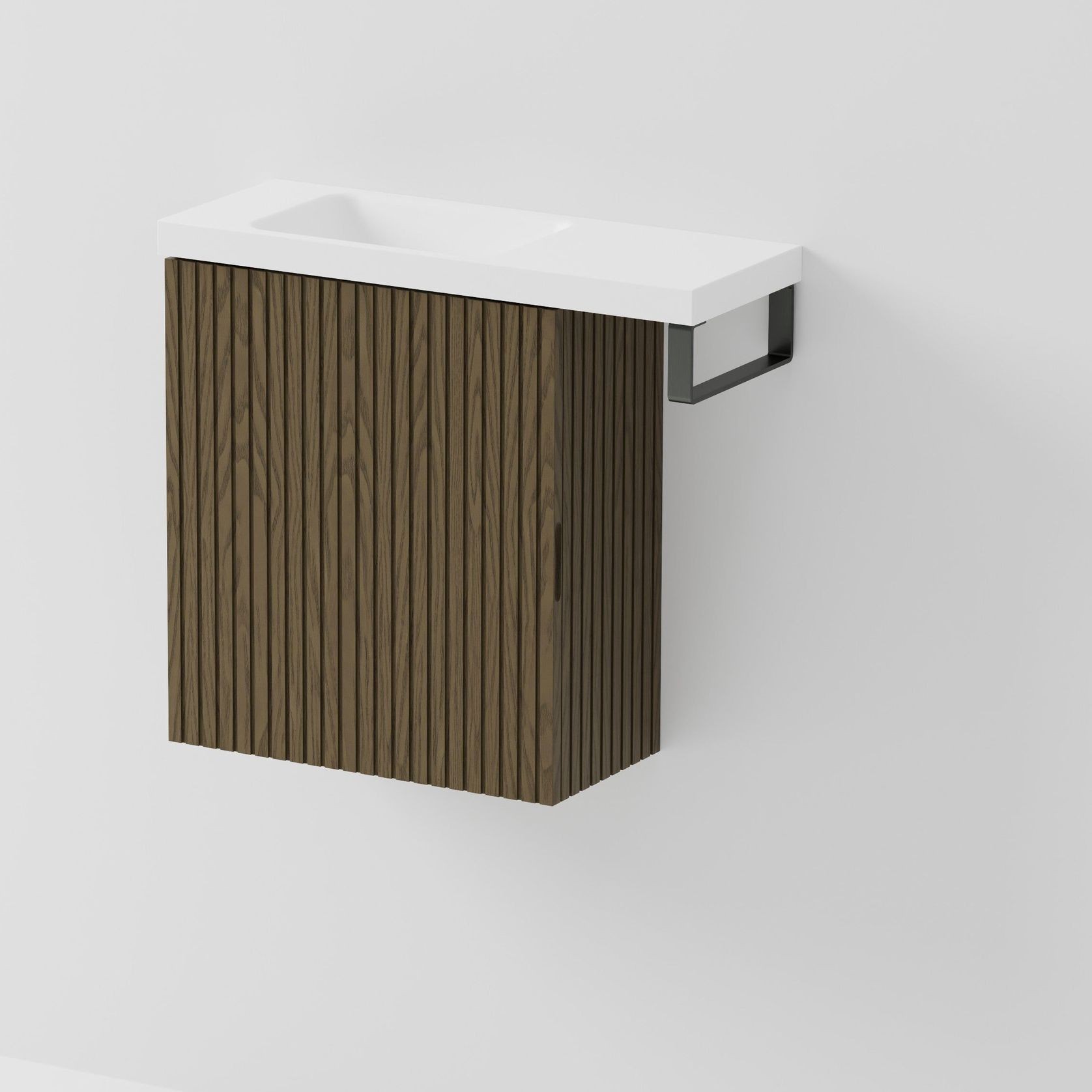 Aria 450 WC Vanity with Offset 600 Basin & Towel Rail gallery detail image