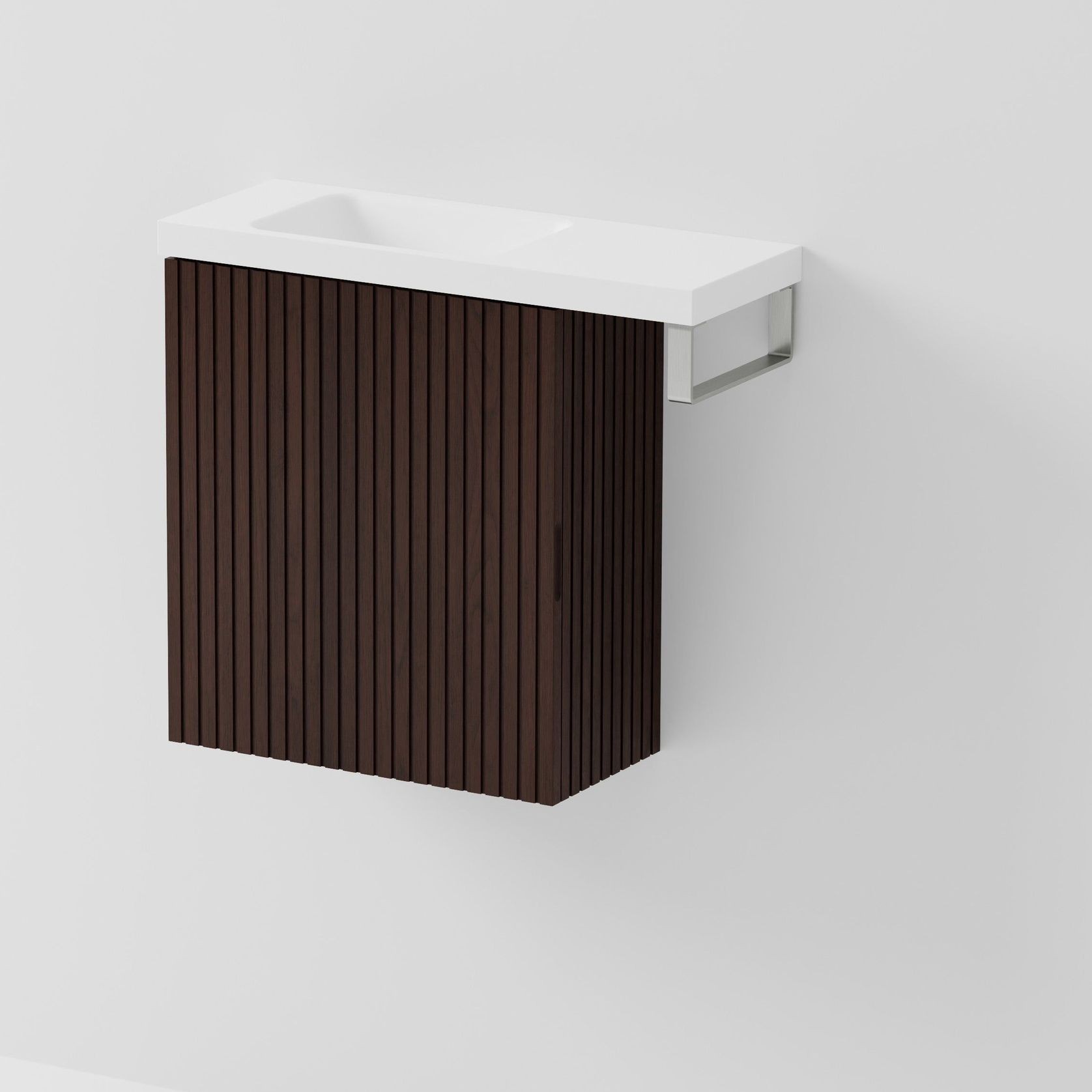 Aria 450 WC Vanity with Offset 600 Basin & Towel Rail gallery detail image