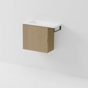 Aria 550 WC Vanity with Offset 700 Basin & Towel Rail gallery detail image
