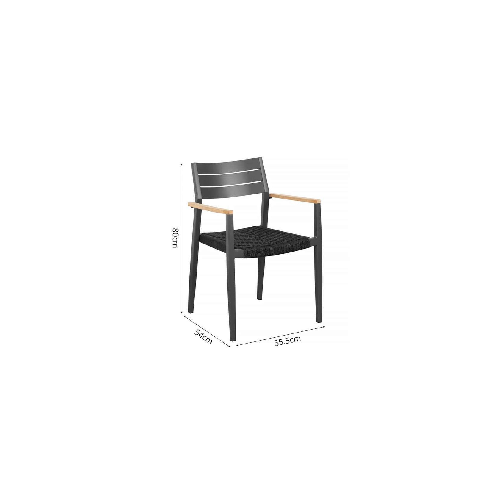Albatross 2.0 Aluminium and Rope Outdoor Dining Chair gallery detail image