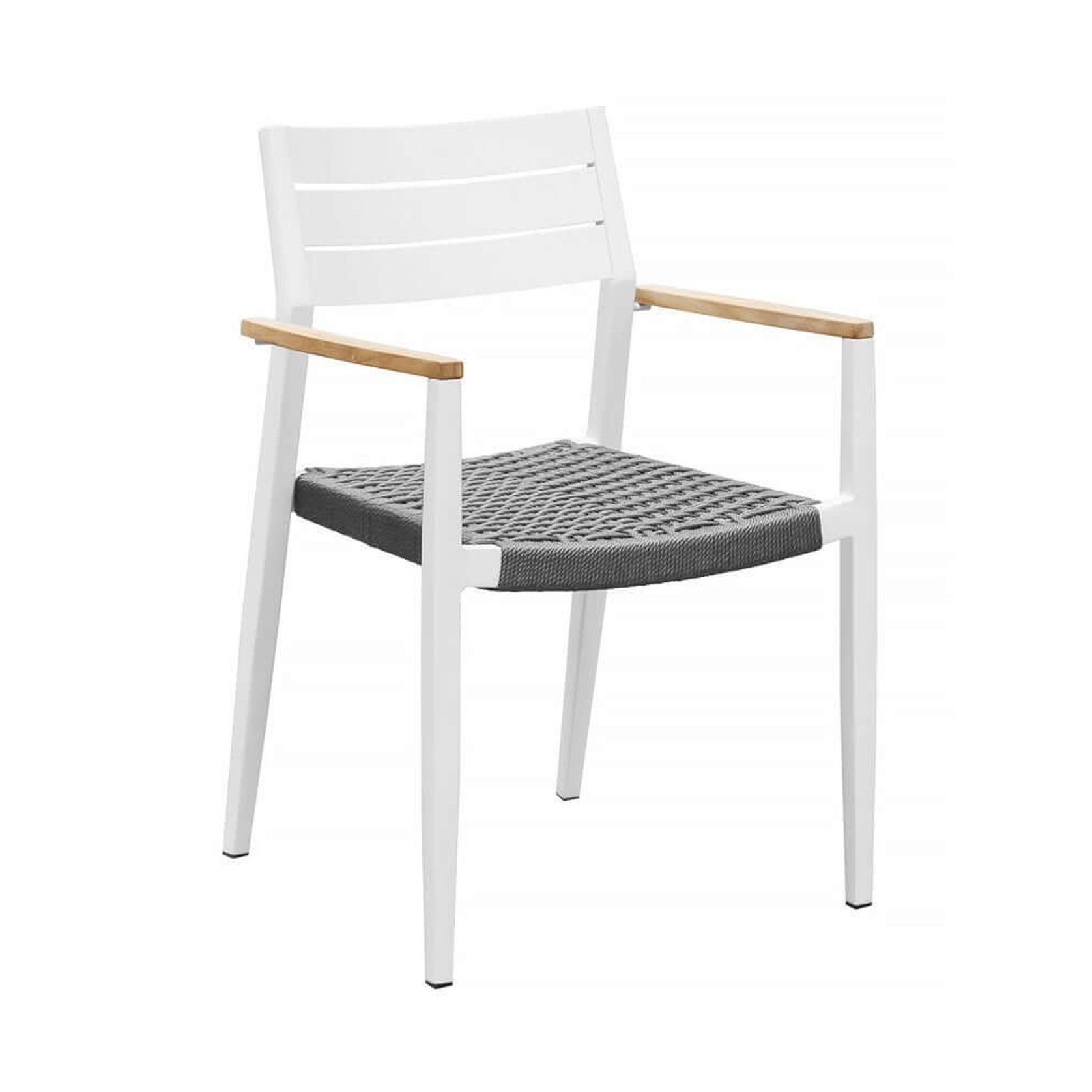 Albatross 2.0 Aluminium and Rope Outdoor Dining Chair gallery detail image
