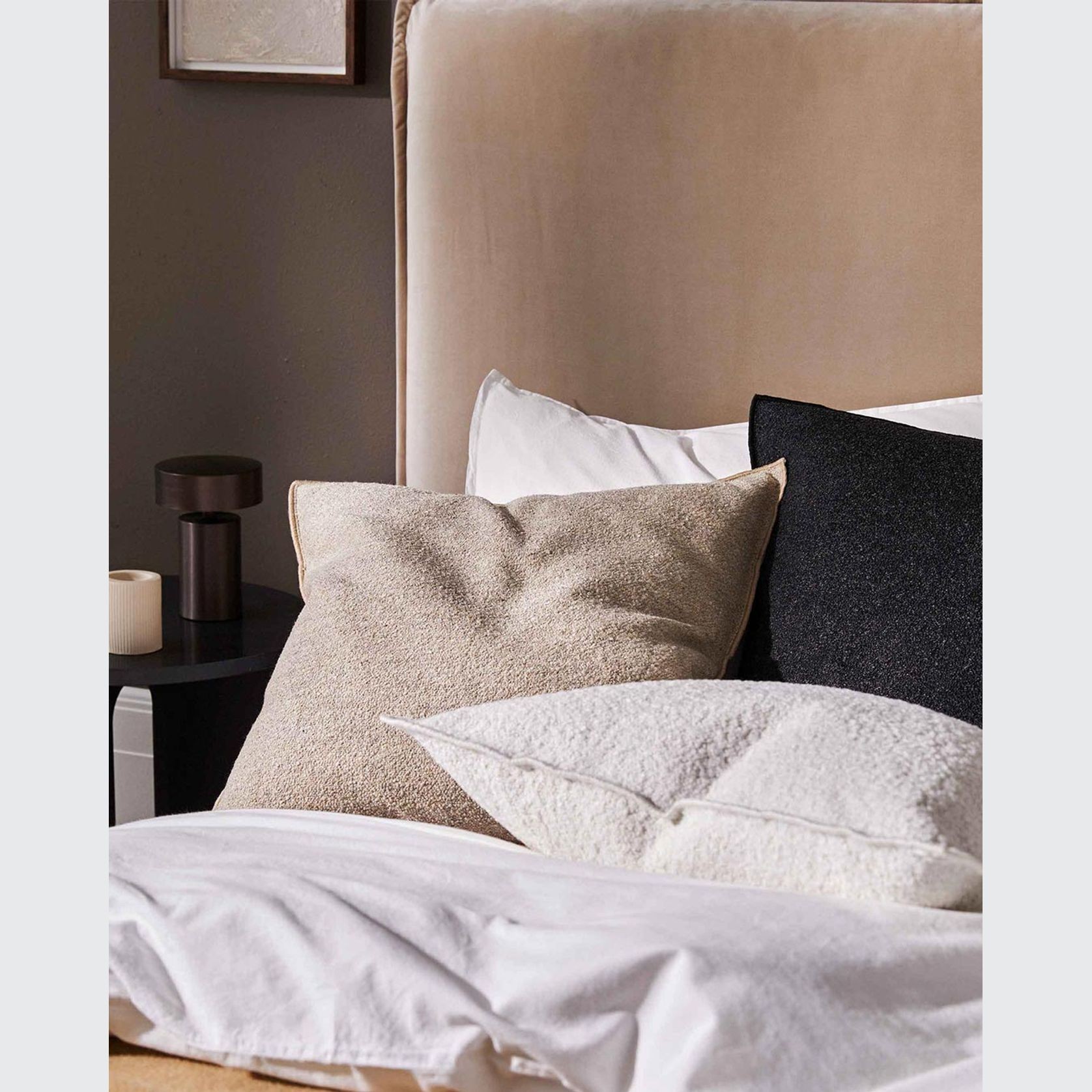 Weave Home Alberto Boucle Cushion - Ivory | 50 x 50cm gallery detail image