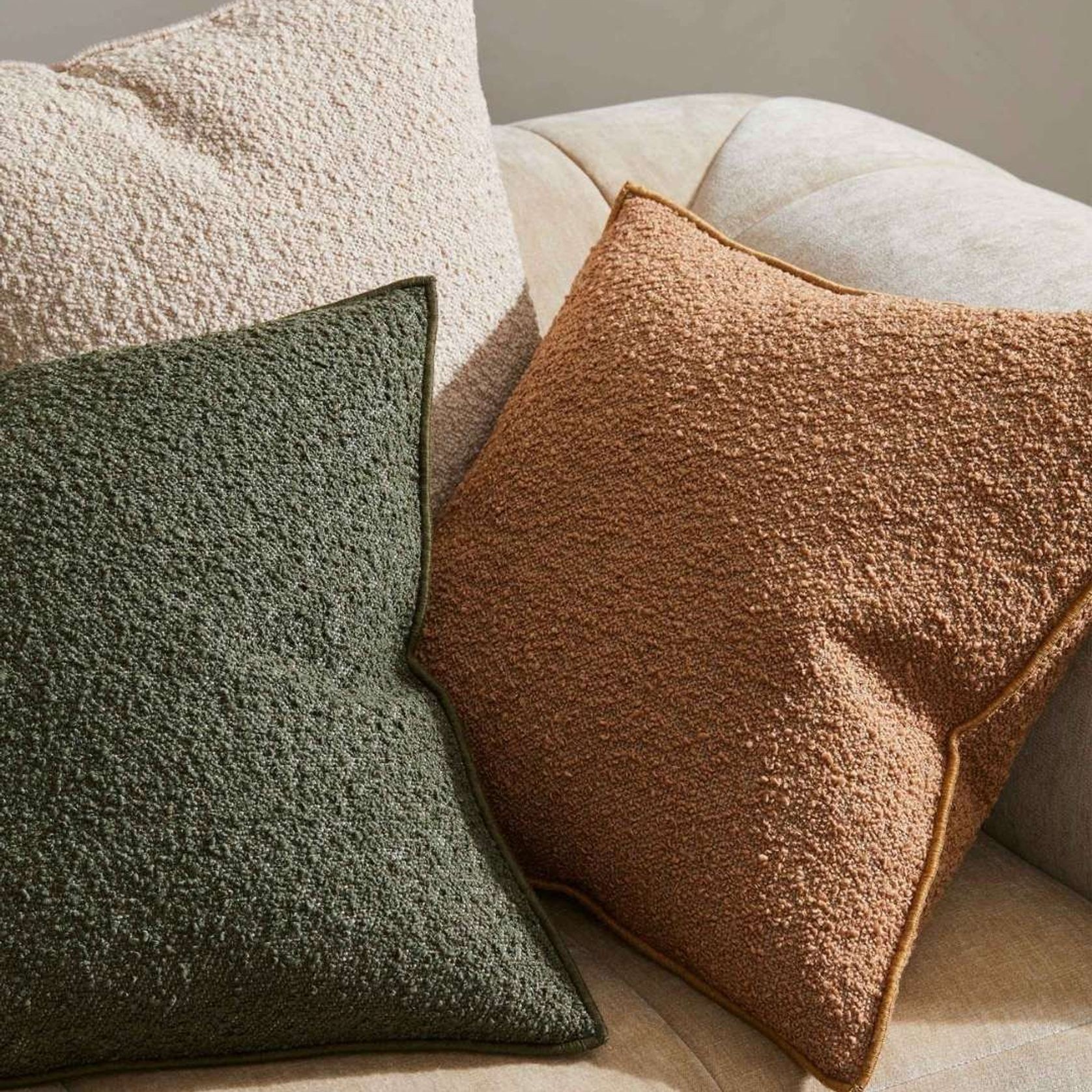 Weave Home Alberto Boucle Cushion - Copper | 50 x 50cm gallery detail image