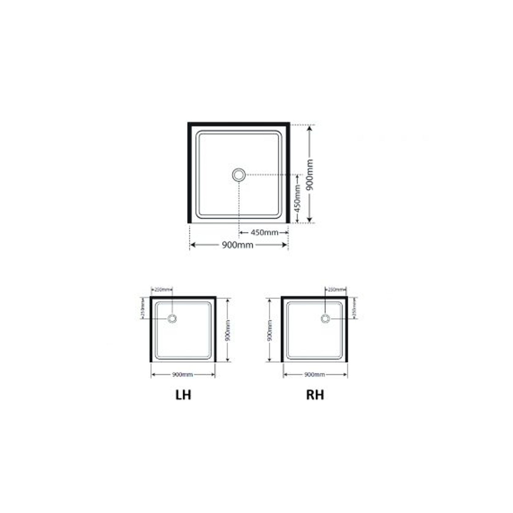 Adjustable Frameless Pivot Alcove 900 gallery detail image