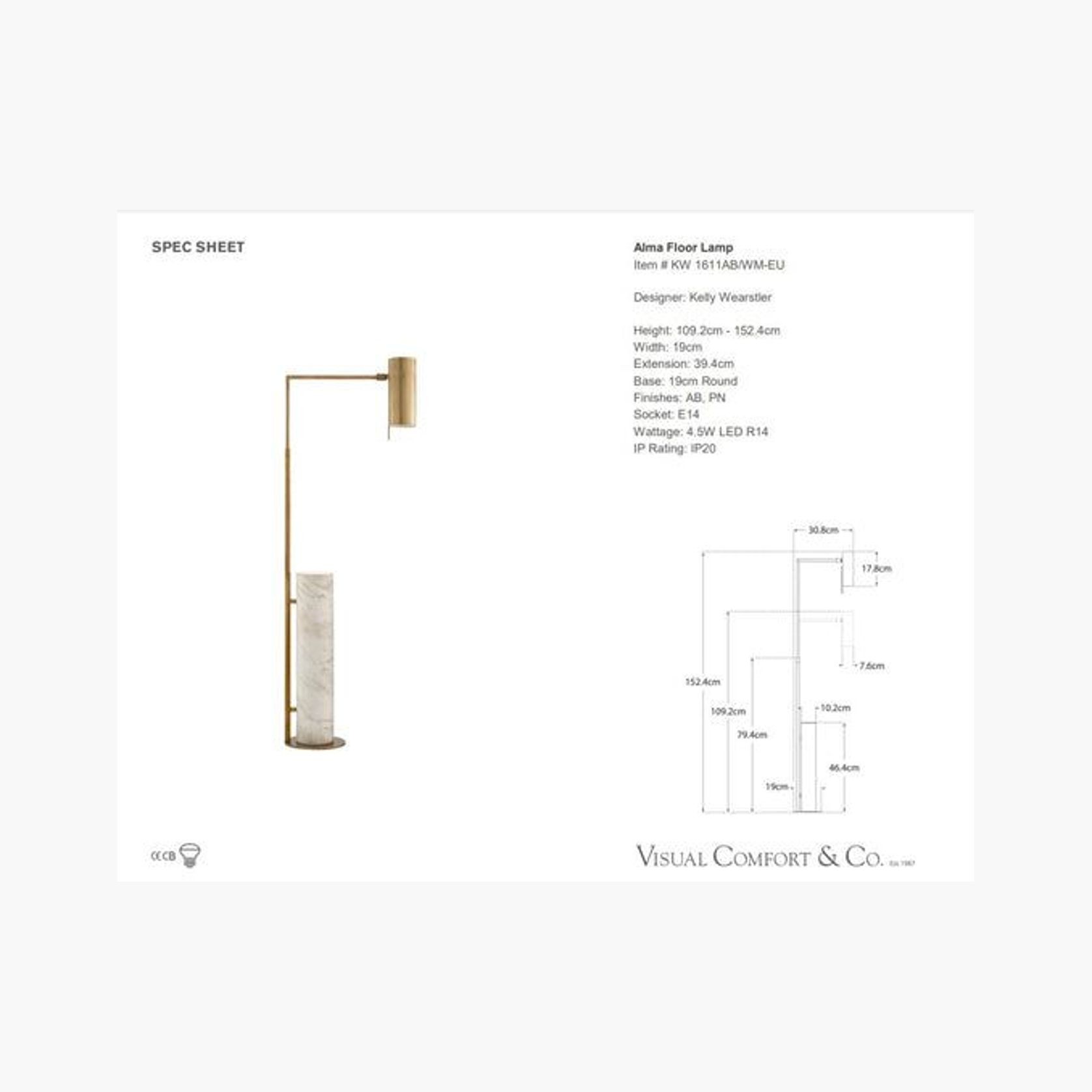 Visual Comfort Kelly Wearstler Alma Floor Lamp gallery detail image