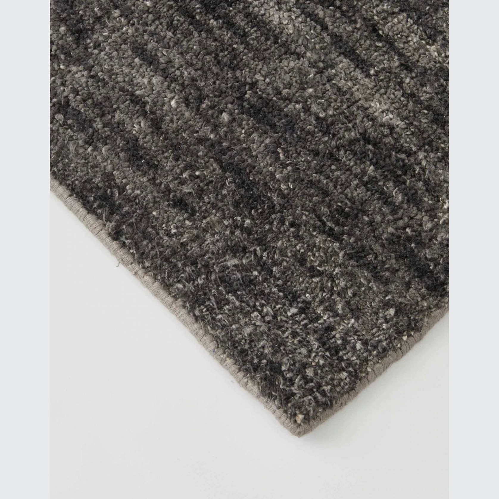 Weave Home Almonte Rug - Coal | Bamboo Silk and Wool | 2m x 3m gallery detail image