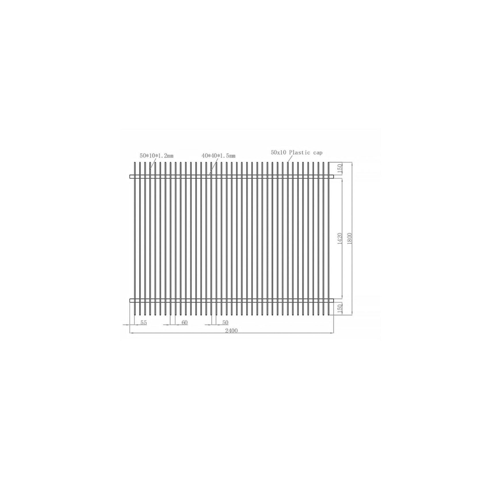 Aluminium Blade Fence Panel - Vertical(DIY) gallery detail image