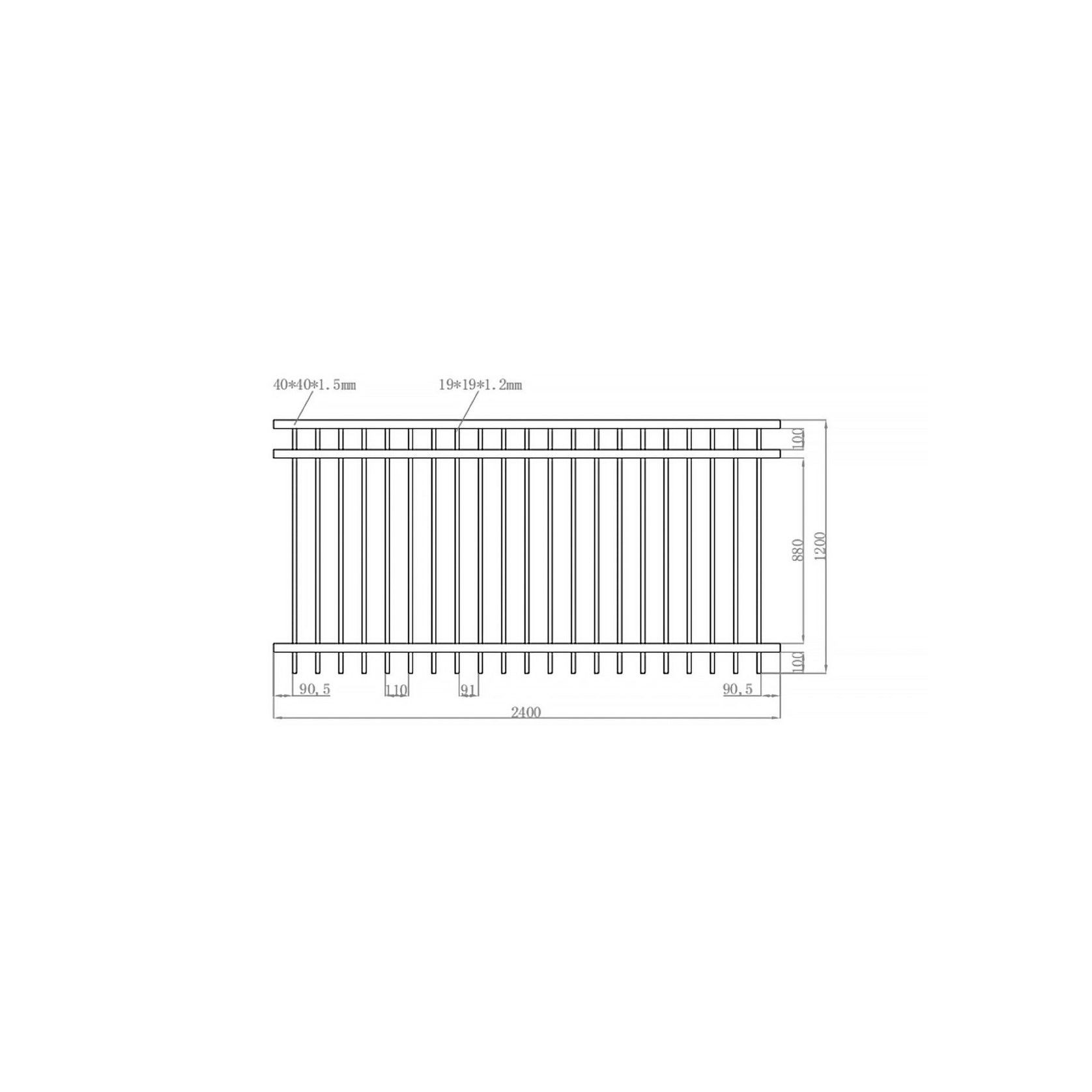 Aluminium Pool Fence Panel - Vertical(DIY) gallery detail image