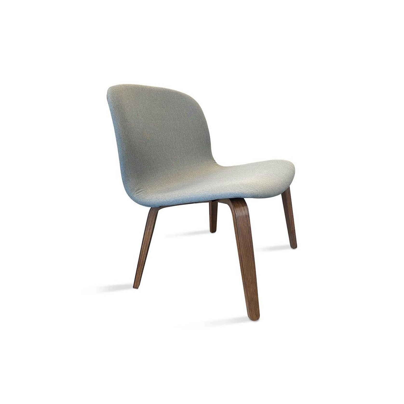 LOTTIE Lounge Chair - Walnut & Grey gallery detail image