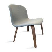 LOTTIE Lounge Chair - Walnut & Grey gallery detail image