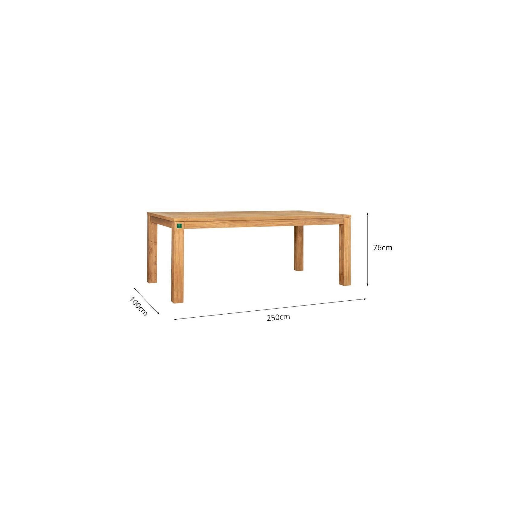 Ankola Teak Outdoor Table - 250 X 100cm gallery detail image
