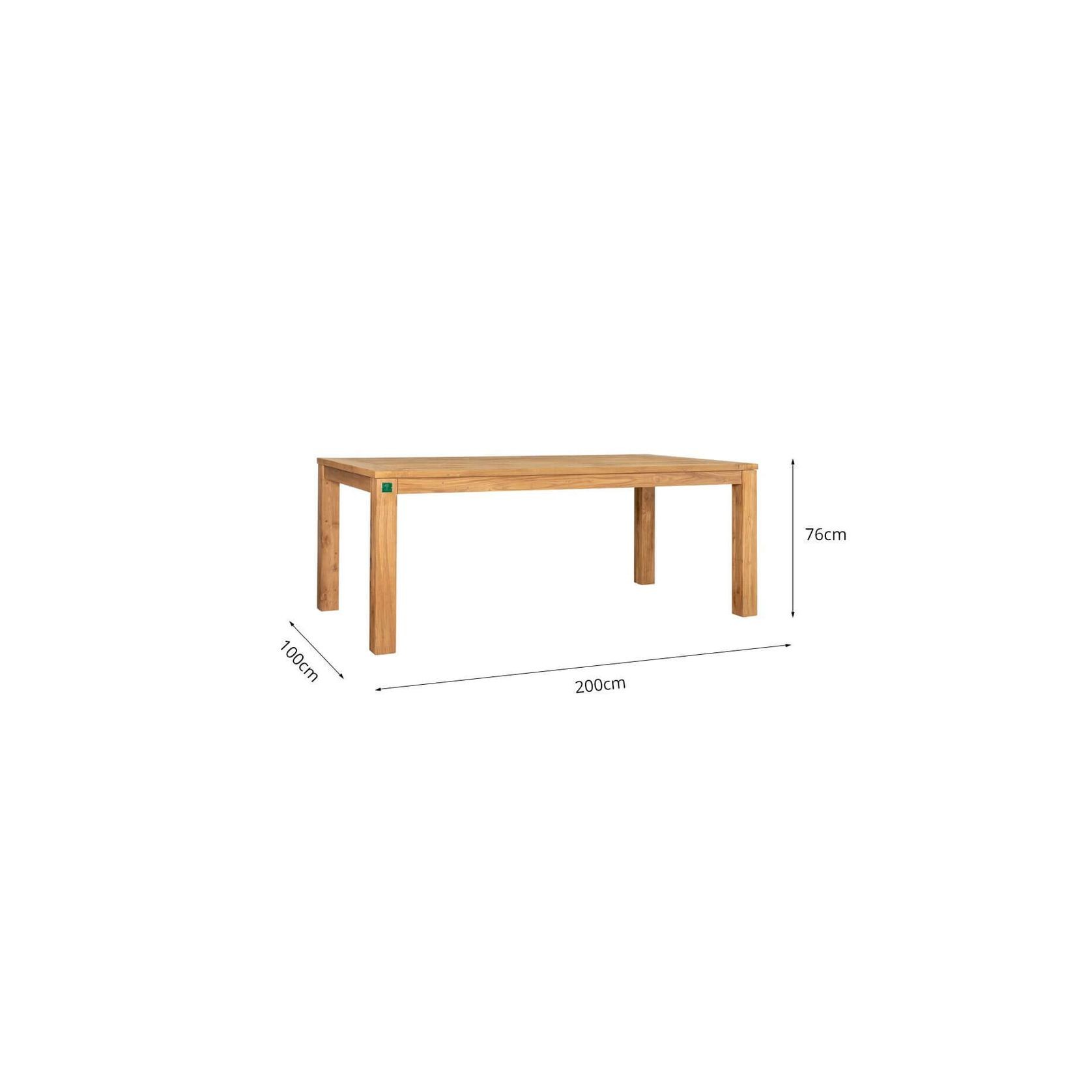Ankola Teak Outdoor Table 200 X 100cm gallery detail image