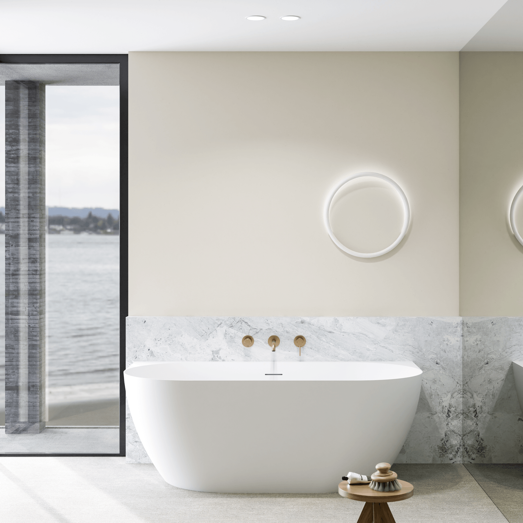 Endura Acrylic Arc 1400 Back to Wall Bath gallery detail image