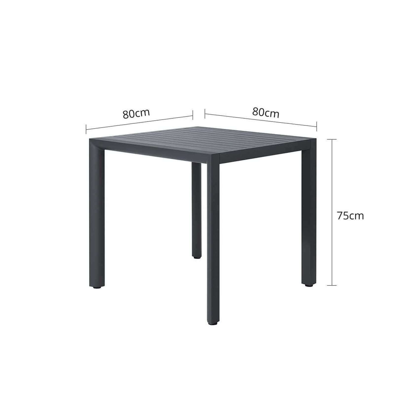 Arcus Aluminium Outdoor Patio Dining Table 80cm gallery detail image