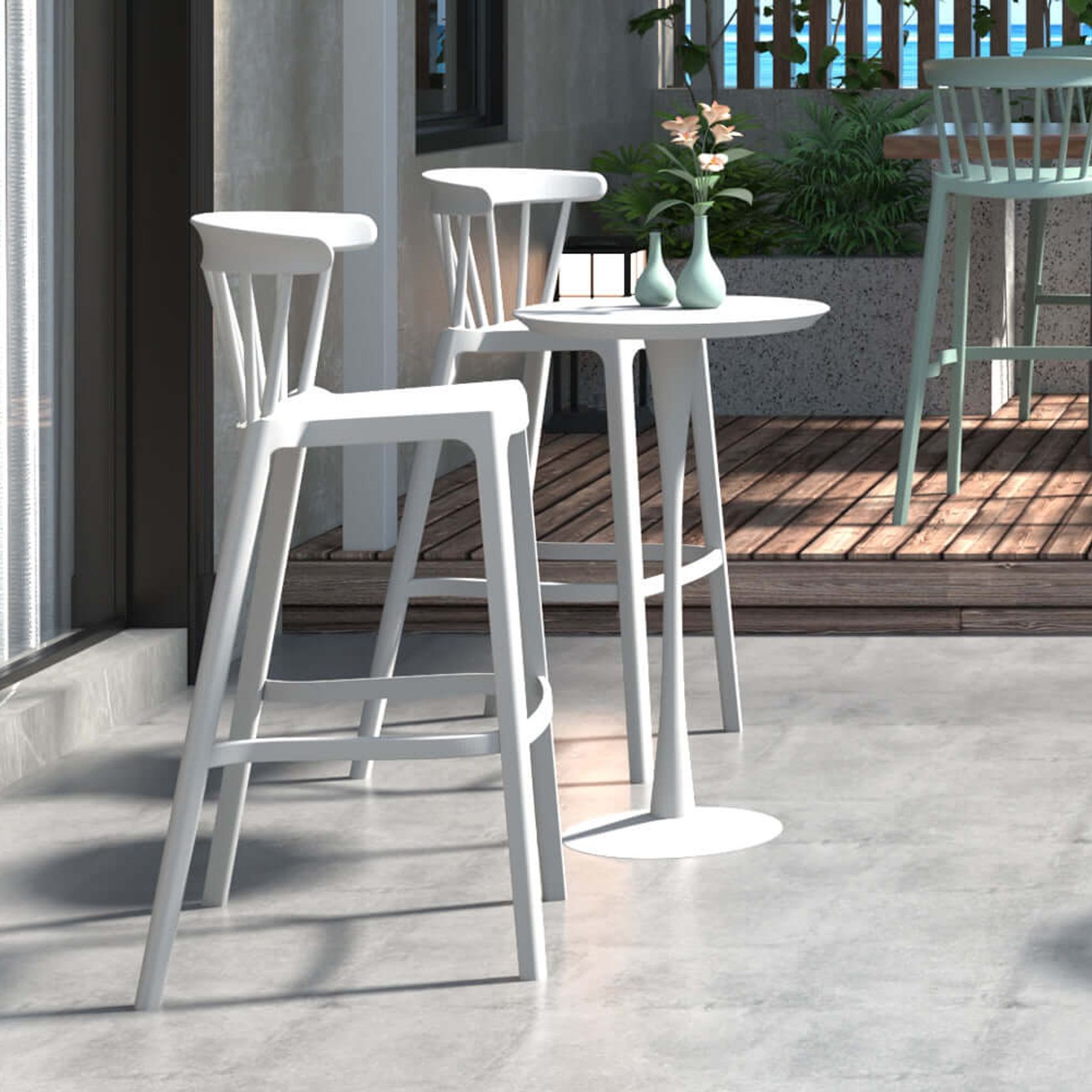 Aria Outdoor Patio Bar Chair gallery detail image