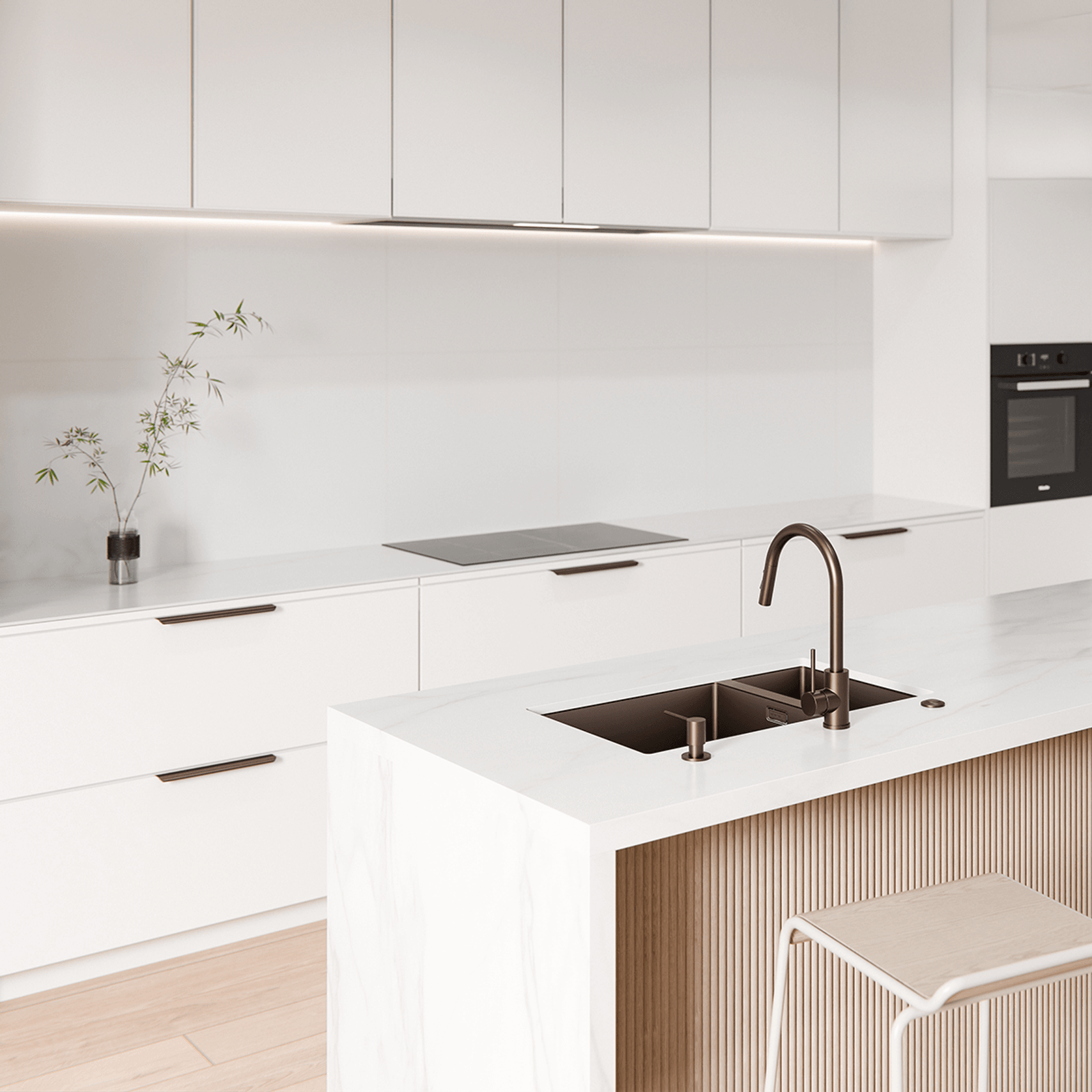 Aspen 650 (450+200) Double Bowl Sink gallery detail image