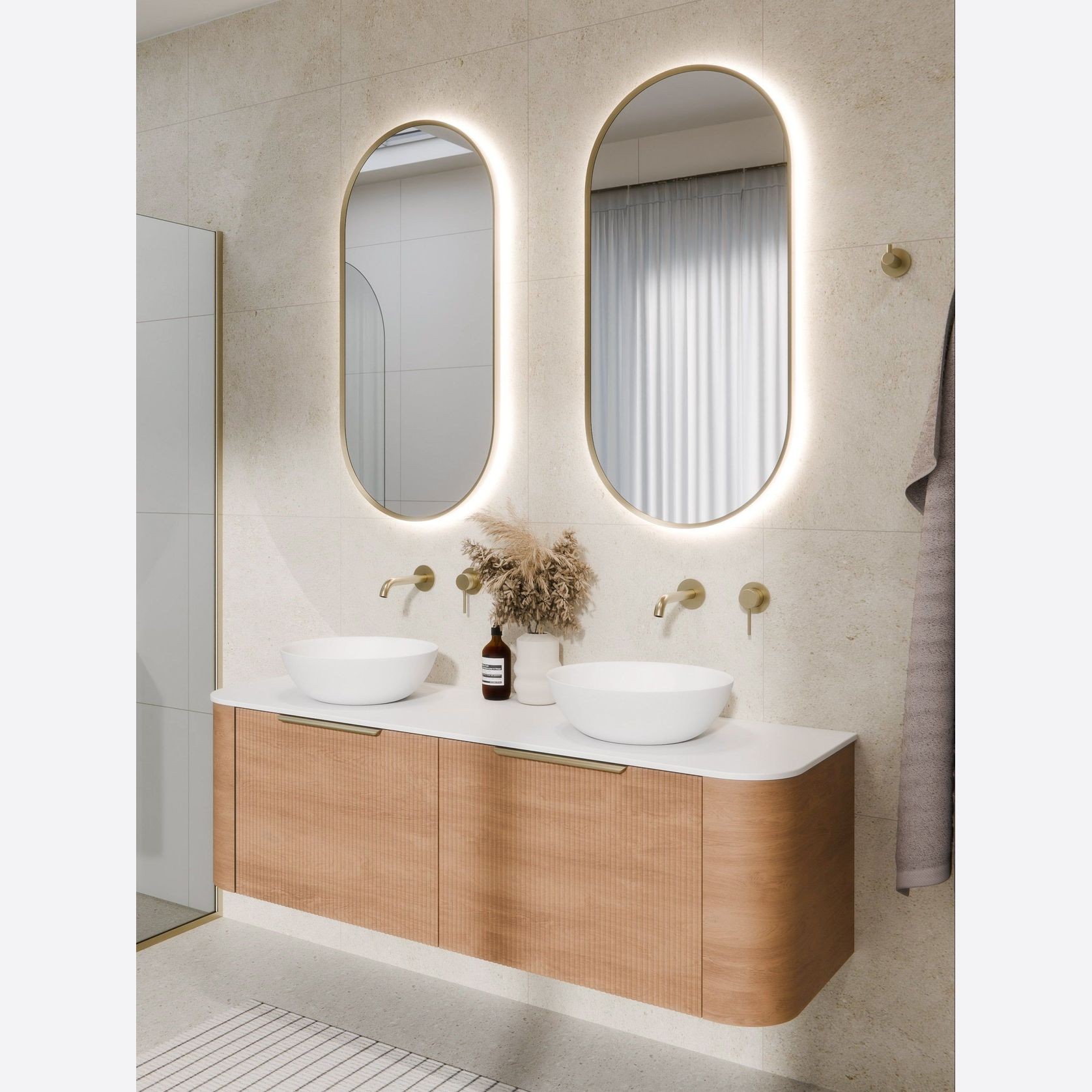 Aura Oval 500x1050 LED Mirror gallery detail image