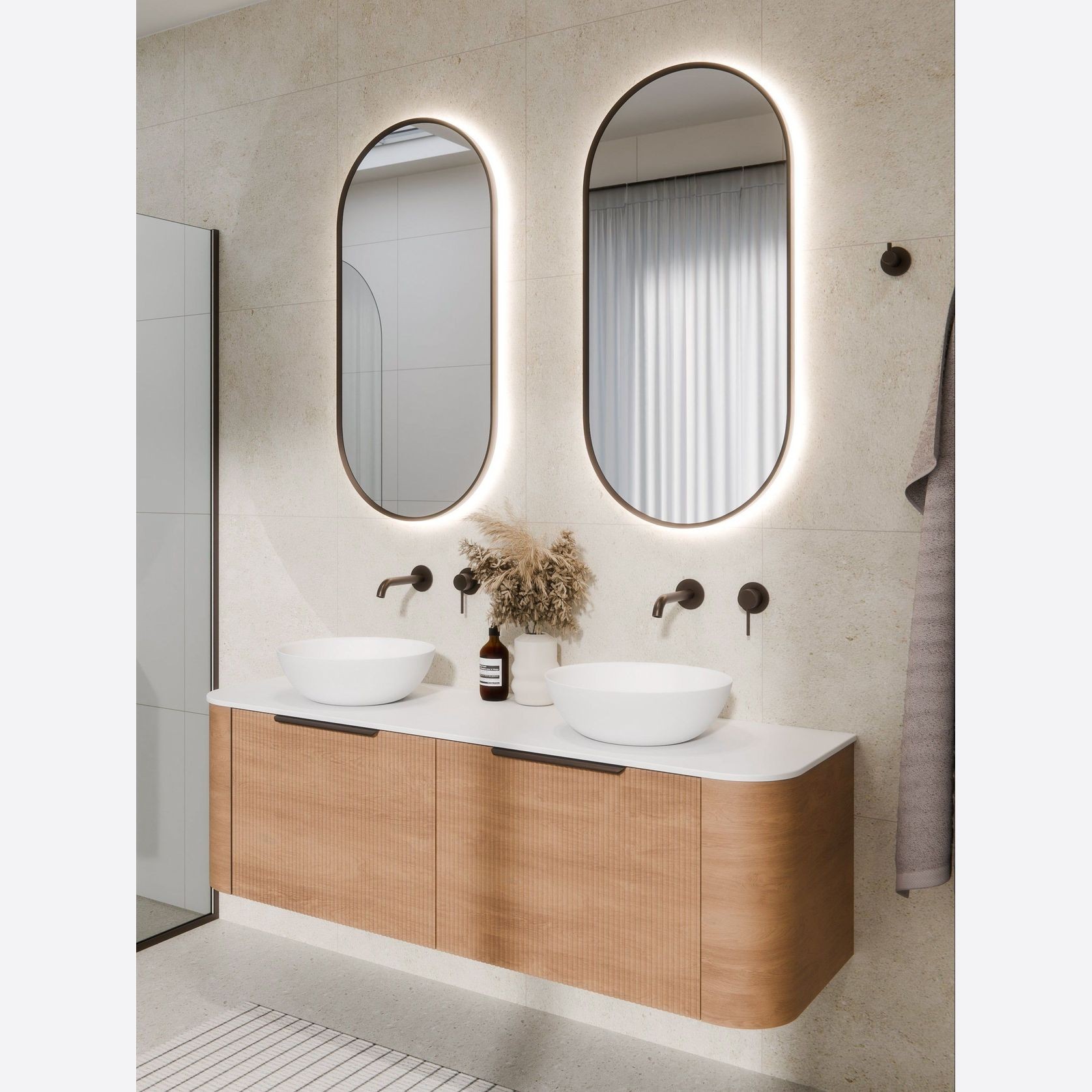 Aura Oval 500x1050 LED Mirror gallery detail image