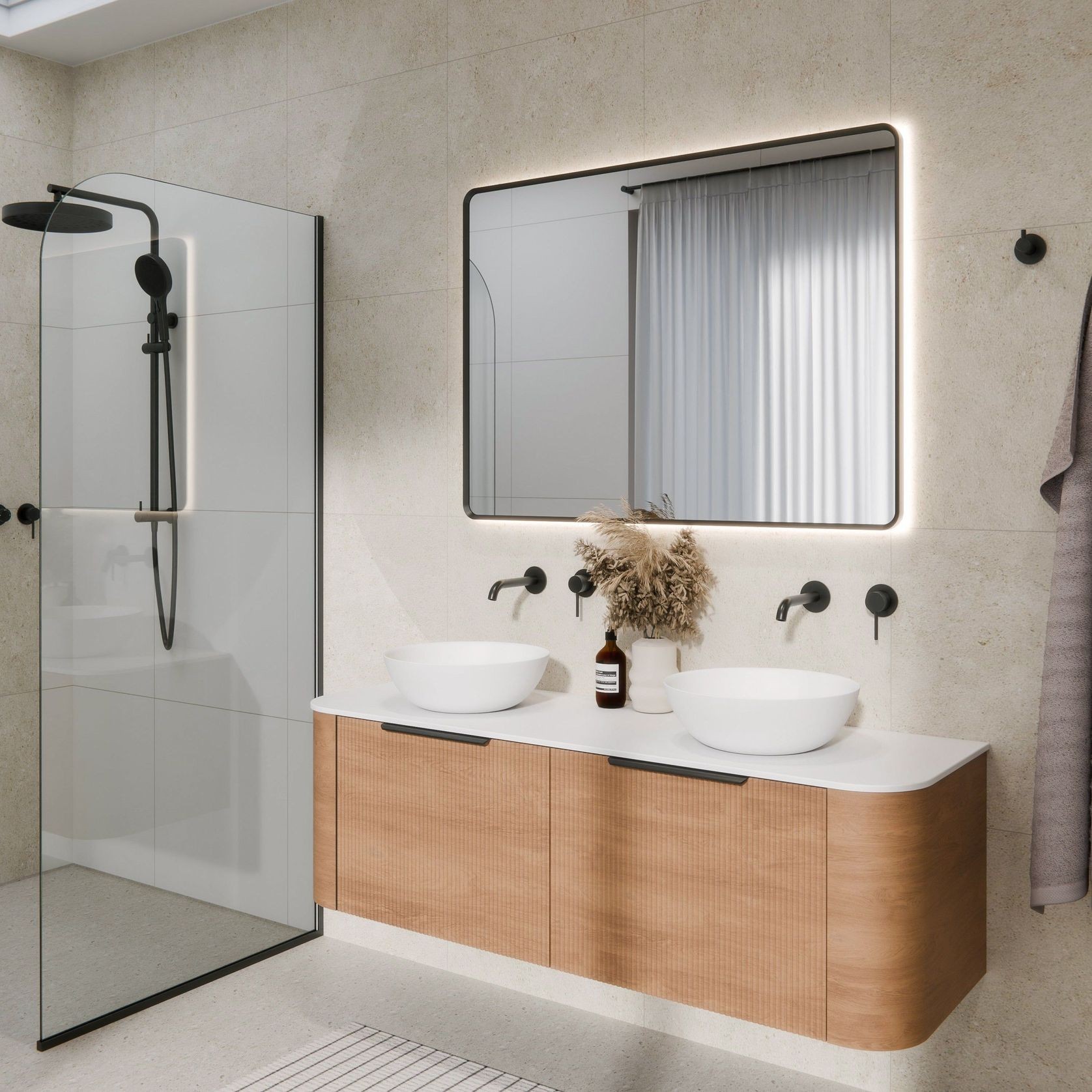 Aura Rectangle 1150 x 850 LED Mirror gallery detail image