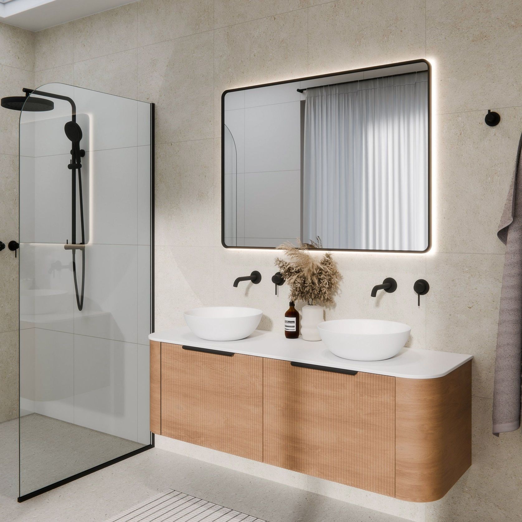 Aura Rectangle 1150 x 850 LED Mirror gallery detail image