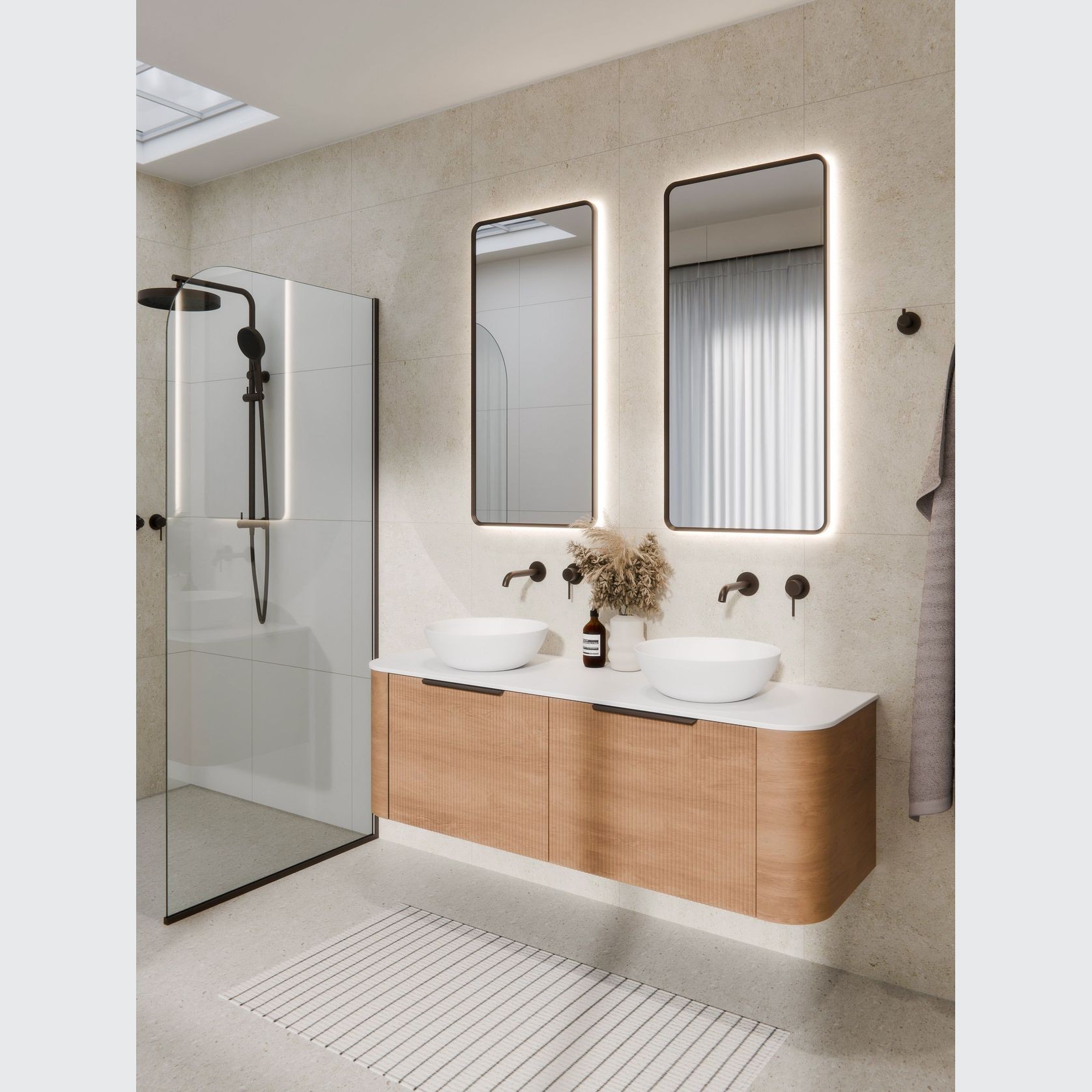 Aura Rectangle 500x1050 LED Mirror gallery detail image